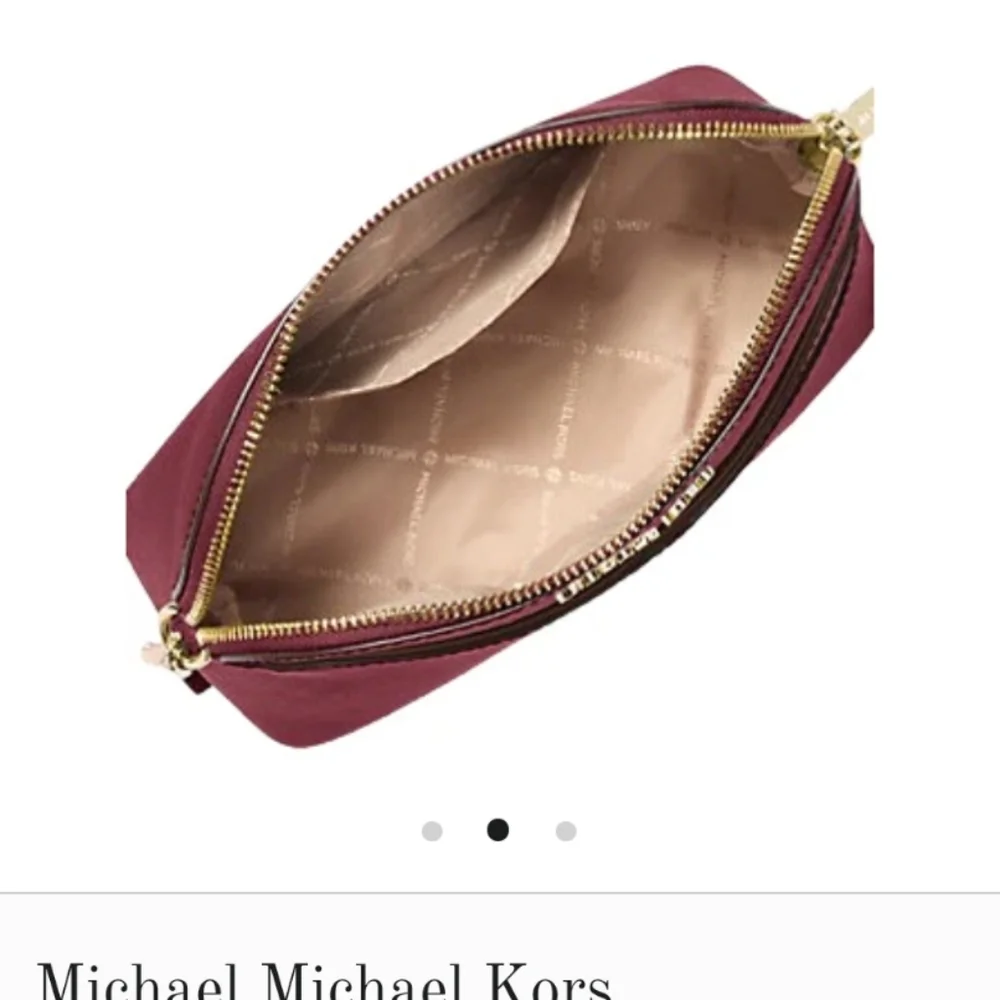 Michael Kors Set Travel Medium Burgundy maroon Dome Crossbody Bag & cardholder
